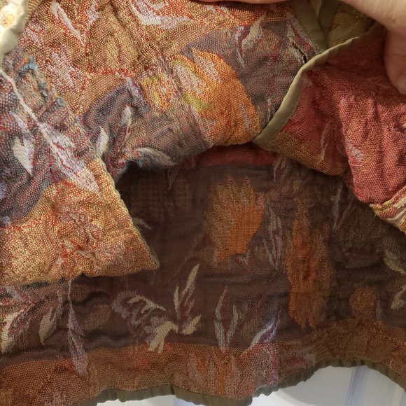 Tantrums 1X tan flower women's jacket/blazer - Picture 3 of 5